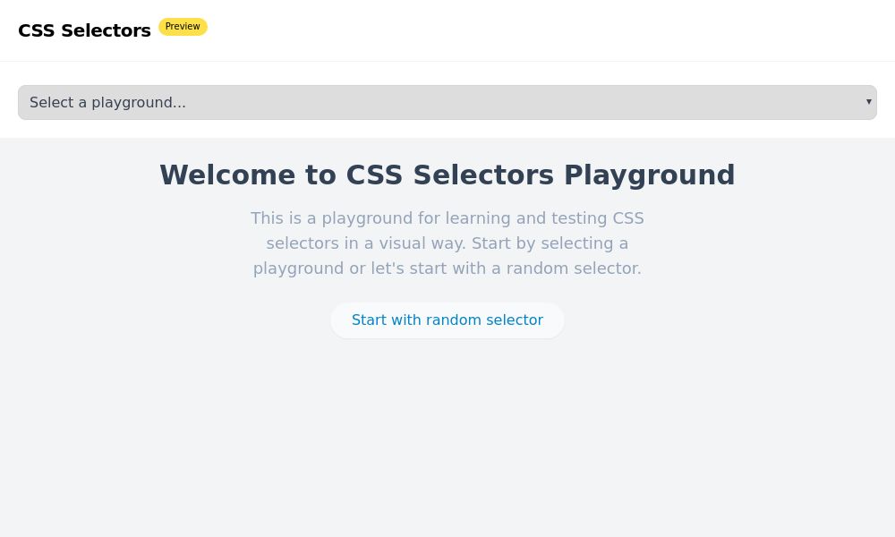 Screenshot of CSS Selectors