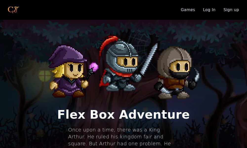 Screenshot of Flexbox adventures