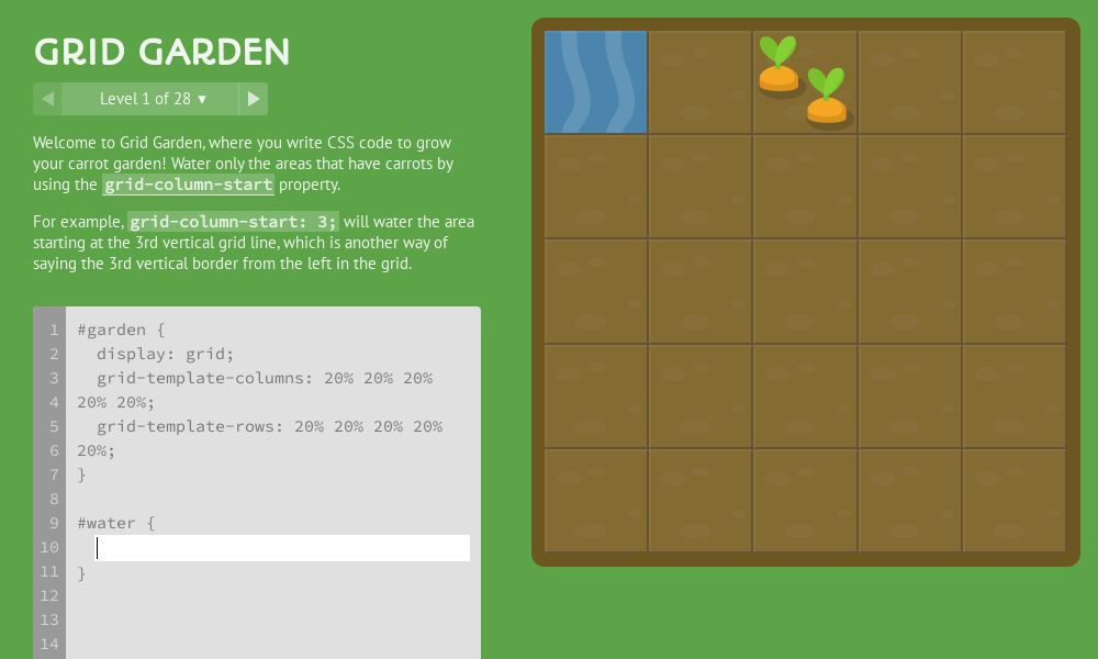 Screenshot of Grid garden