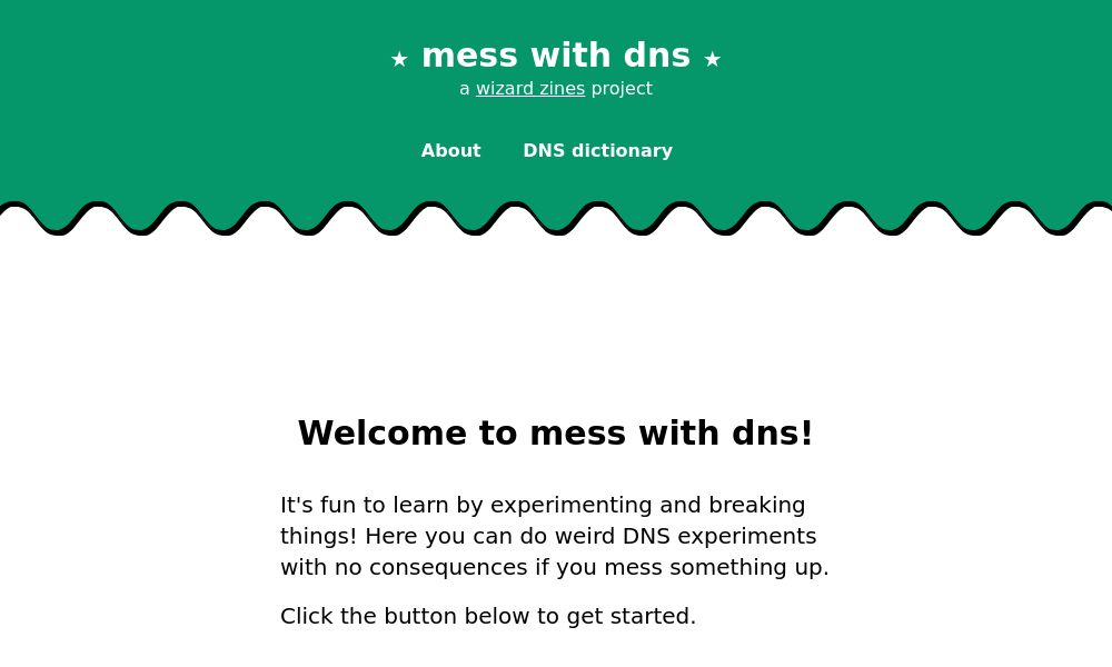 Screenshot of mess with DNS