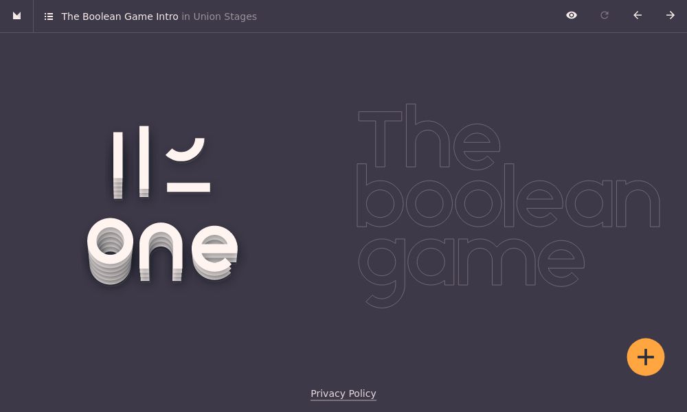 Screenshot of The Boolean game