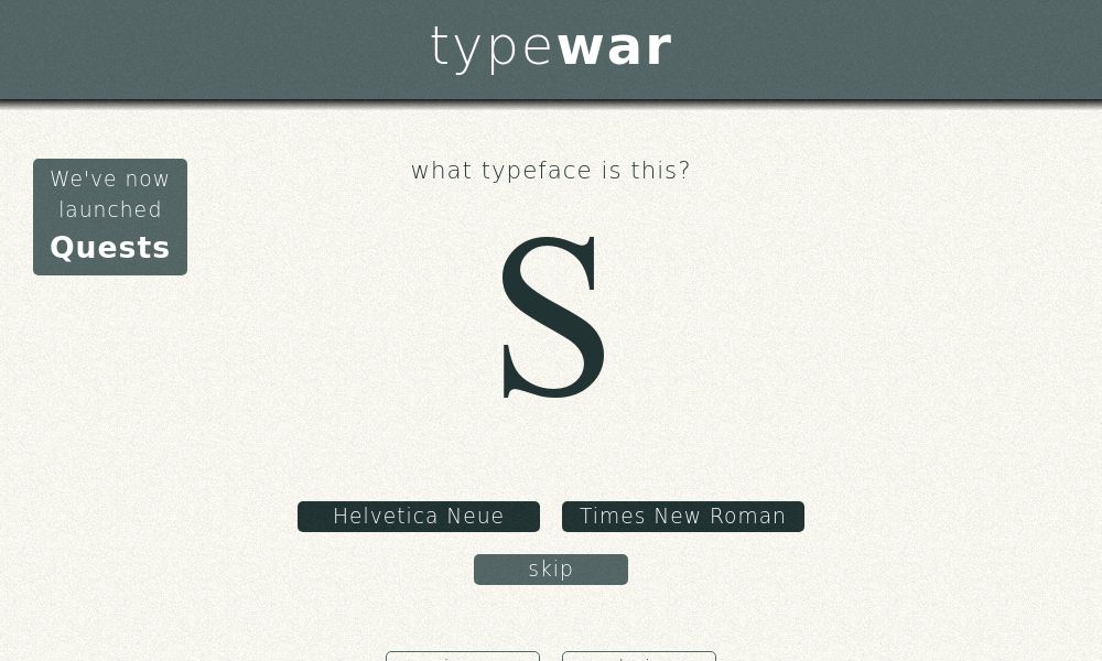 Screenshot of typewar
